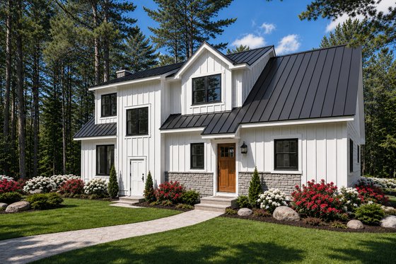 Exterior - Rear Elevation for Farmhouse House Plan #928-419 - 3 bed, 2 bath