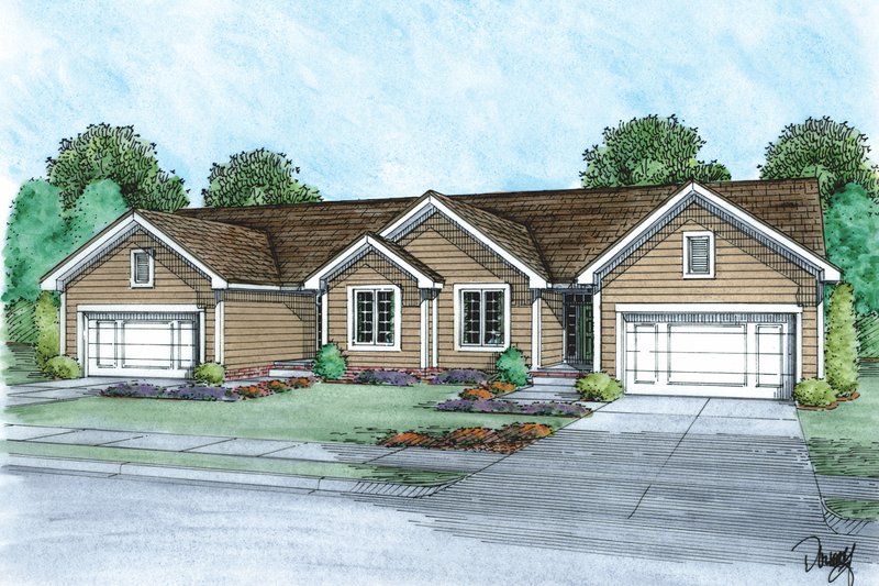 House Blueprint - Traditional Exterior - Front Elevation Plan #20-2381