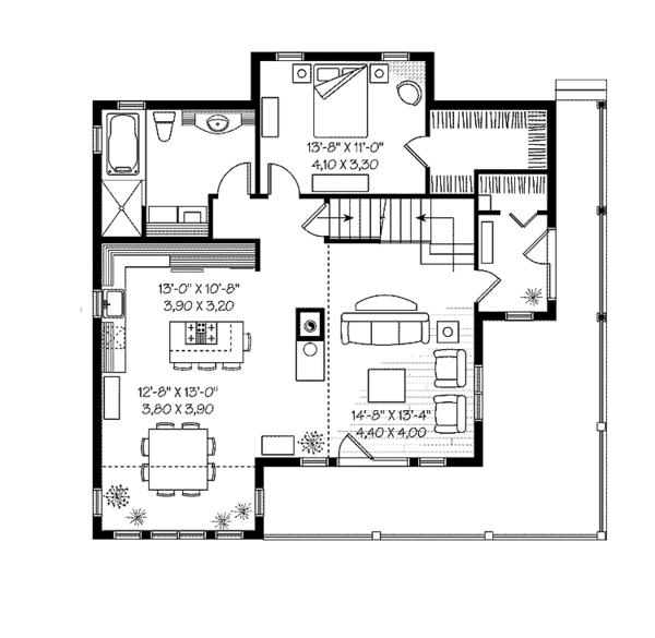 House Design - European Floor Plan - Main Floor Plan #23-2422