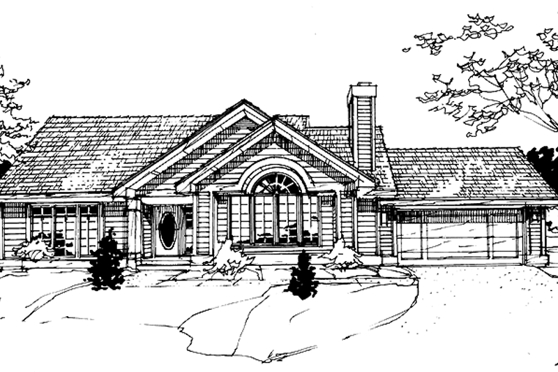 Home Plan - Ranch Exterior - Front Elevation Plan #320-675