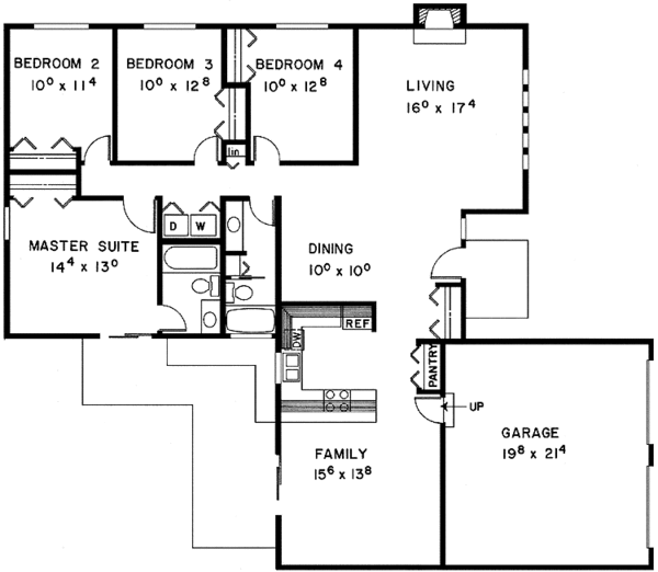 Architectural House Design - Contemporary Floor Plan - Main Floor Plan #60-772