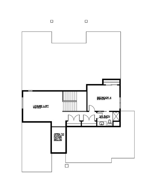 House Blueprint - Farmhouse Floor Plan - Upper Floor Plan #569-46