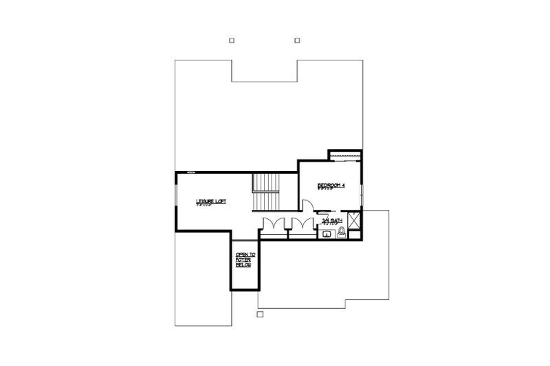 Home Plan - Floor Plan - Upper Floor for Farmhouse House Plan #569-46 - 4 bed, 3 bath
