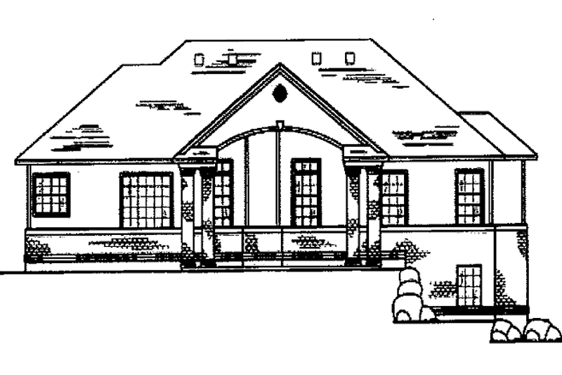 Home Plan - Exterior - Rear Elevation for Traditional House Plan #945-12 - 3 bed, 2.5 bath