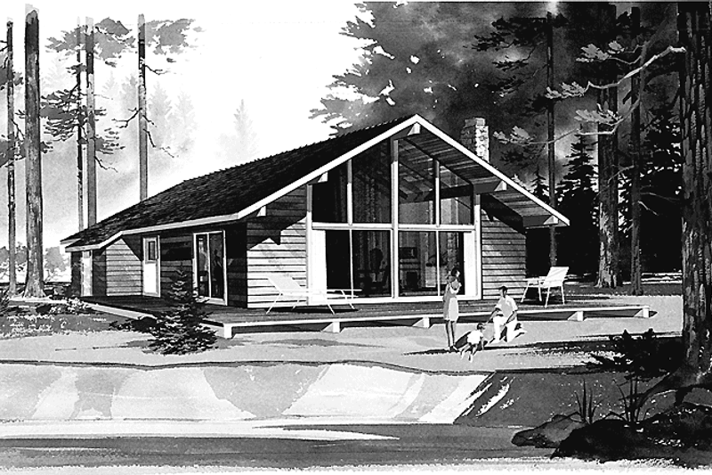 Home Plan - Contemporary Exterior - Front Elevation Plan #72-540