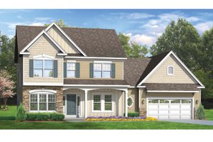 Architectural House Design - Colonial Exterior - Front Elevation Plan #1010-49