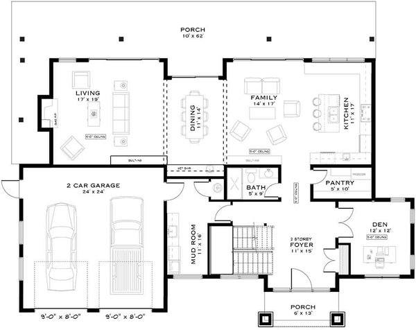Home Plan - Contemporary Floor Plan - Main Floor Plan #1101-48