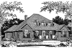 Architectural House Design - Colonial Exterior - Front Elevation Plan #15-319