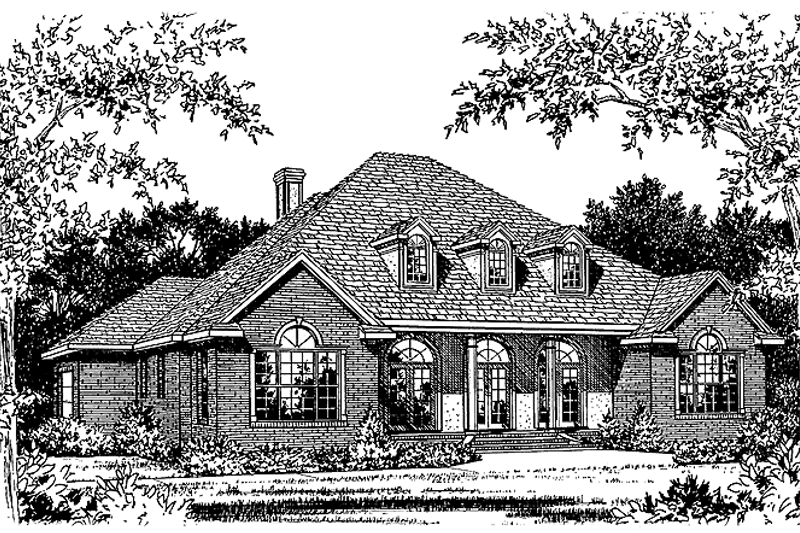 Architectural House Design - Colonial Exterior - Front Elevation Plan #15-319
