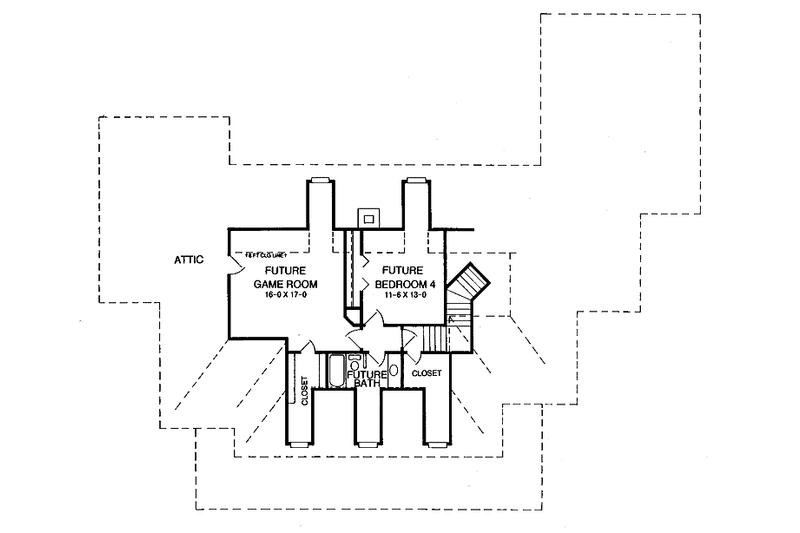 Home Plan - Floor Plan - Upper Floor for Country House Plan #952-154 - 3 bed, 2.5 bath