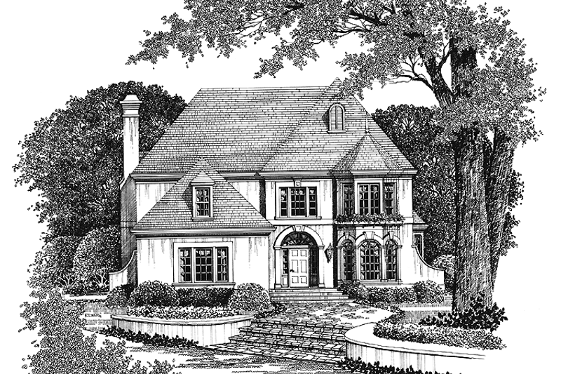 House Design - Country Exterior - Front Elevation Plan #429-52
