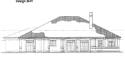 Mediterranean Style House Plan - 4 Beds 3 Baths 2945 Sq/Ft Plan #72-1010 Exterior 
