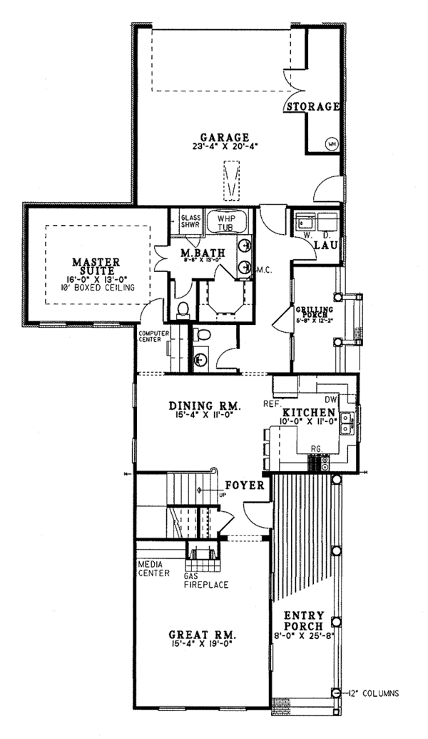 House Plan Design - Classical Floor Plan - Main Floor Plan #17-2666