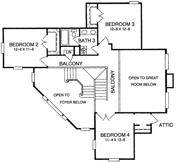 Home Plan - European Floor Plan - Upper Floor Plan #952-171