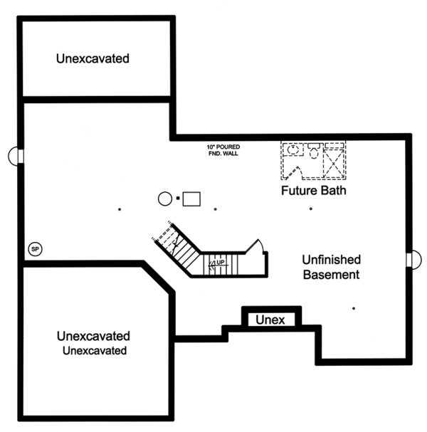 Home Plan - Cottage Floor Plan - Lower Floor Plan #46-865