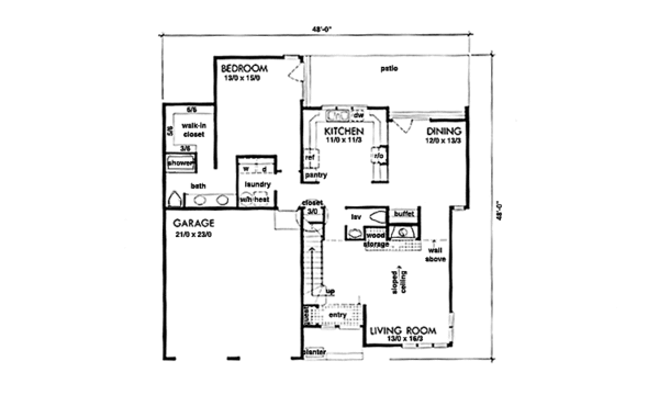 Home Plan - Country Floor Plan - Main Floor Plan #320-1248