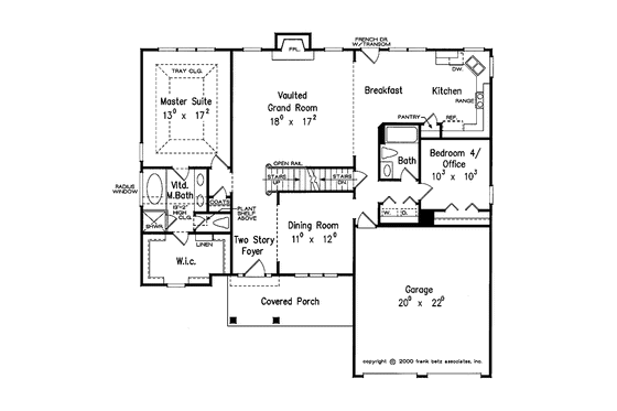 Floor Plan - Main Floor for Colonial House Plan #927-724 - 4 bed, 3 bath
