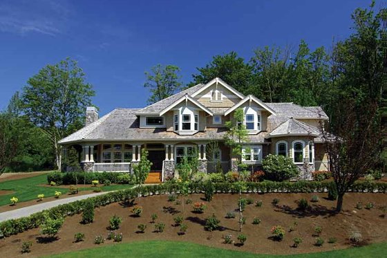 Exterior - Front Elevation 5 for Craftsman House Plan #132-241 - 4 bed, 3.5 bath