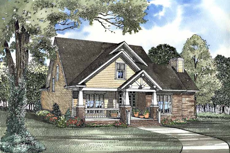 Dream House Plan - Craftsman Exterior - Front Elevation Plan #17-3037