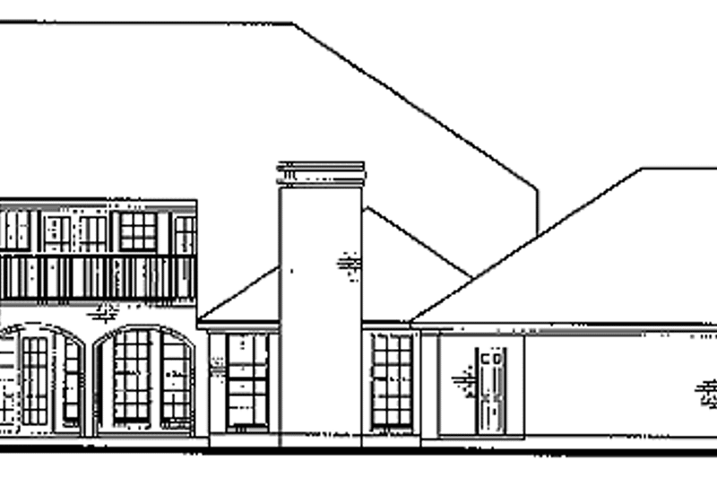 Home Plan - Exterior - Rear Elevation for European House Plan #968-41 - 4 bed, 4.5 bath