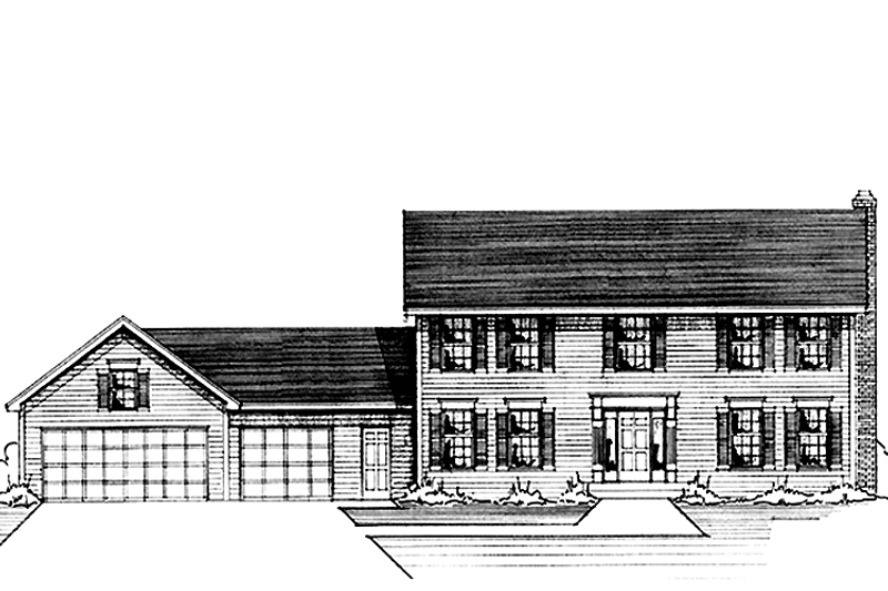 Home Plan - Exterior - Front Elevation 3 for Colonial House Plan #51-849 - 4 bed, 2.5 bath