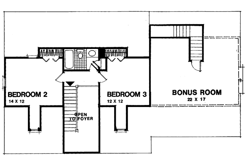 Home Plan - Floor Plan - Upper Floor for Country House Plan #56-653 - 3 bed, 2.5 bath