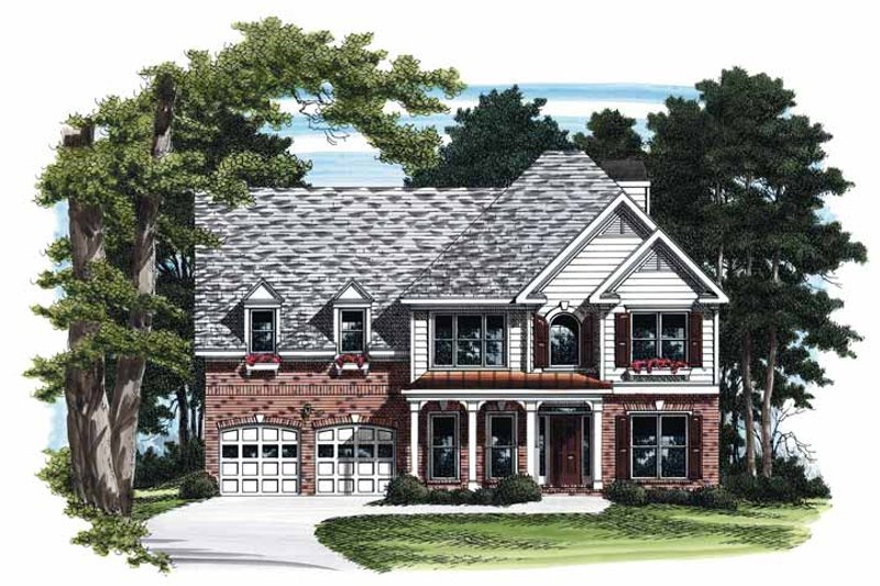 Dream House Plan - Colonial Exterior - Front Elevation Plan #927-662