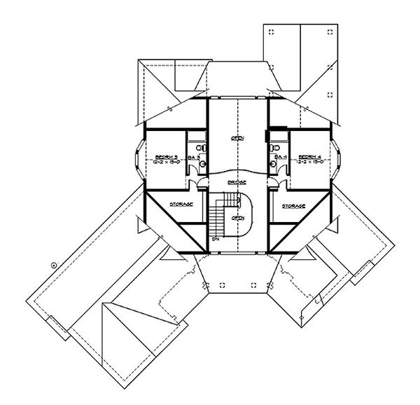 Dream House Plan - Craftsman Floor Plan - Upper Floor Plan #132-211