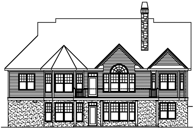 Dream House Plan - Exterior - Rear Elevation 1 for Craftsman House Plan #929-448 - 4 bed, 3 bath