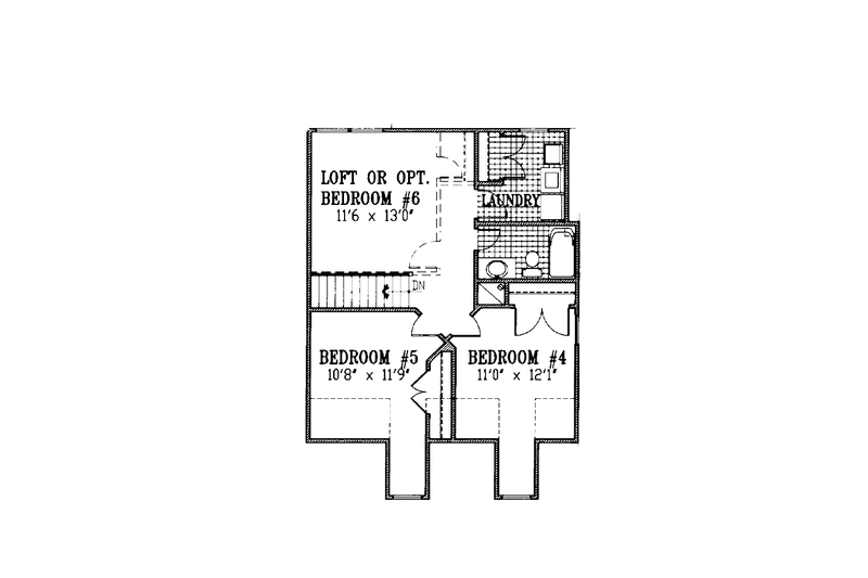 Home Plan - Floor Plan - Upper Floor for Country House Plan #953-122 - 5 bed, 3 bath