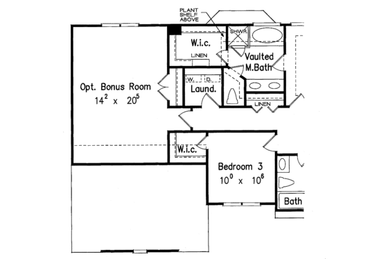 Floor Plan - Other Floor for Colonial House Plan #927-92 - 4 bed, 2.5 bath