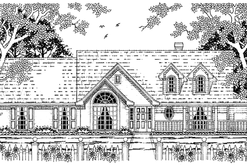 House Plan Design - Country Exterior - Front Elevation Plan #42-456