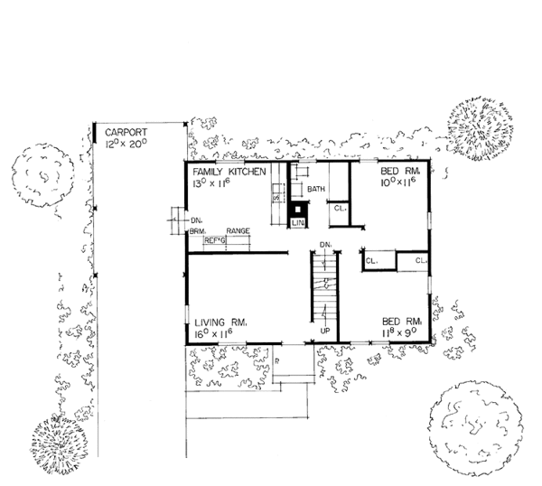 Home Plan - Colonial Floor Plan - Main Floor Plan #72-515