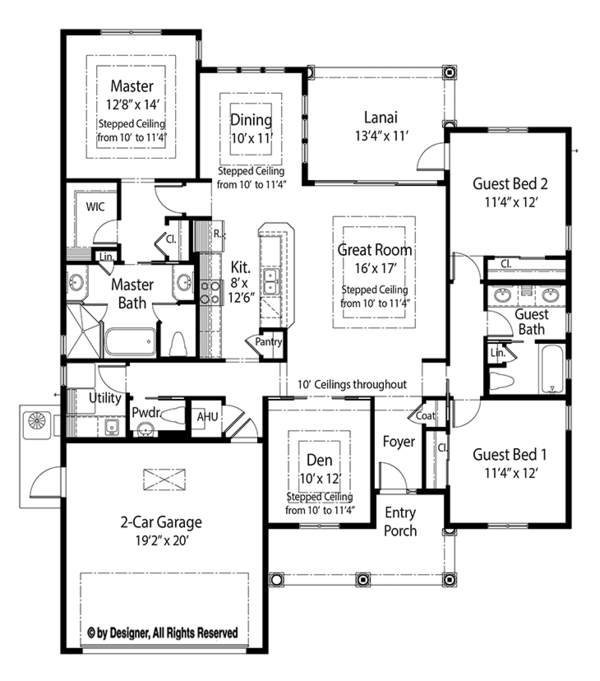 Country Floor Plan - Main Floor Plan #938-32