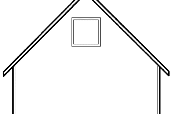 Exterior - Rear Elevation House Plan #60-1016, 0 bath