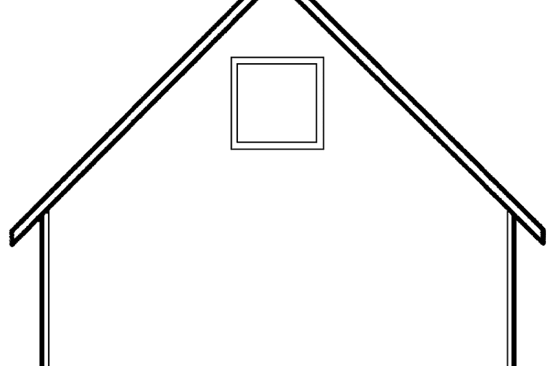 House Plan Design - Exterior - Rear Elevation House Plan #60-1016, 0 bath