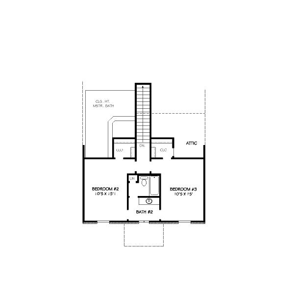 European Floor Plan - Upper Floor Plan #424-71