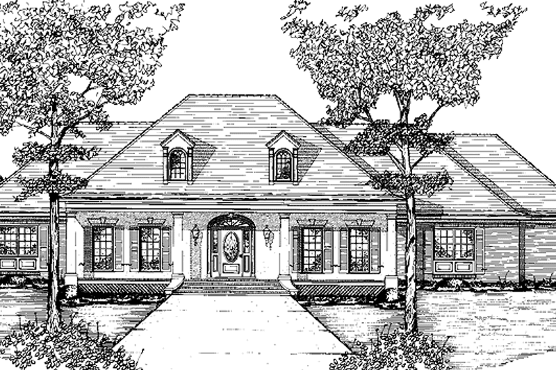 Home Plan - Classical Exterior - Front Elevation Plan #36-509