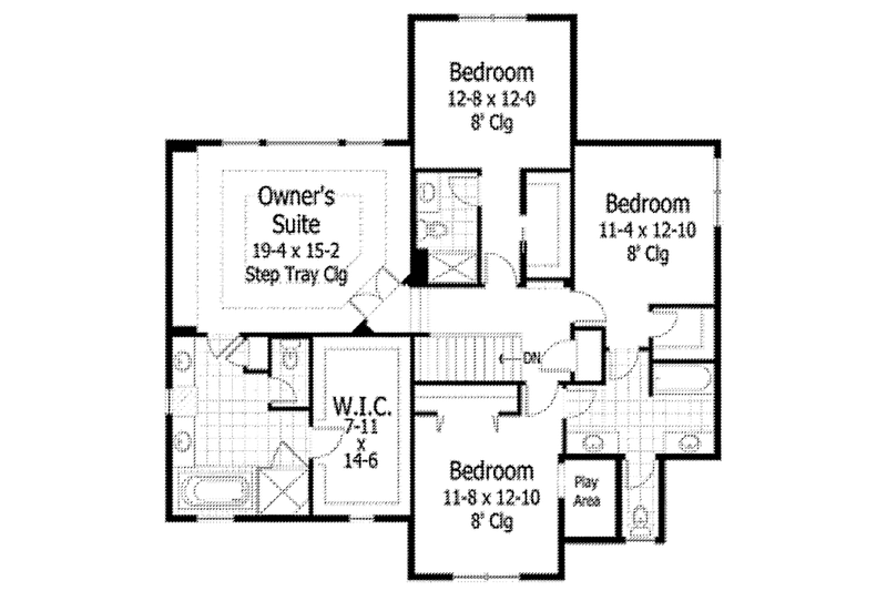 Home Plan - Floor Plan - Upper Floor for Traditional House Plan #51-1112 - 4 bed, 3.5 bath