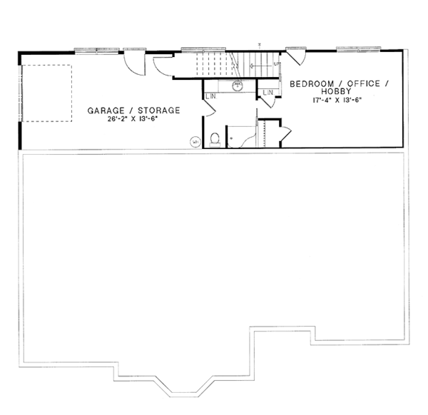 House Plan Design - Country Floor Plan - Lower Floor Plan #17-2628