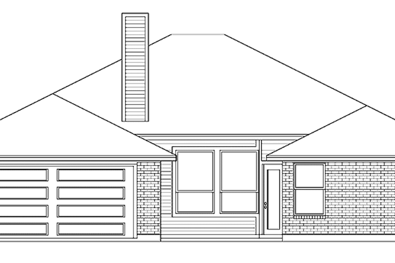 Architectural House Design - Exterior - Rear Elevation for Traditional House Plan #84-761 - 4 bed, 2 bath