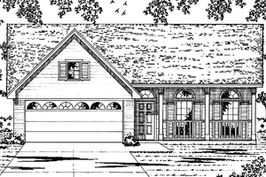 House Design - Country Exterior - Front Elevation Plan #42-650