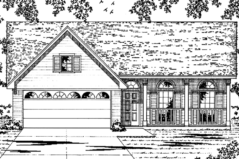 Architectural House Design - Country Exterior - Front Elevation Plan #42-650