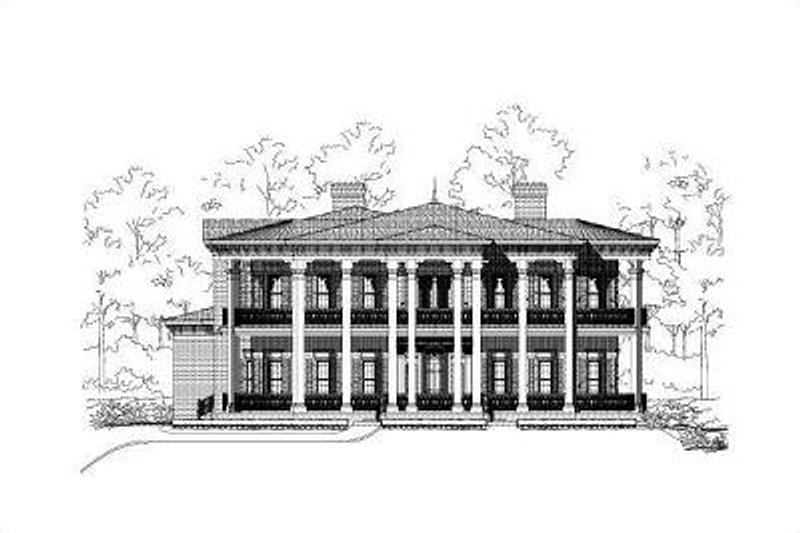 Colonial Style House Plan - 4 Beds 4.5 Baths 6854 Sq/Ft Plan #411-324