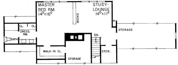 House Design - Colonial Floor Plan - Upper Floor Plan #72-551