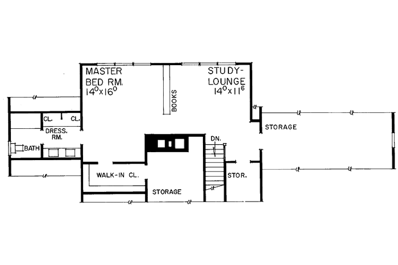 Home Plan - Floor Plan - Upper Floor for Colonial House Plan #72-551 - 4 bed, 2.5 bath