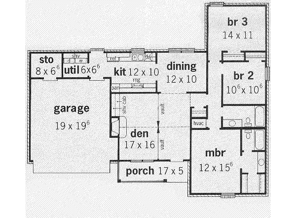 Traditional Floor Plan - Main Floor Plan #16-113