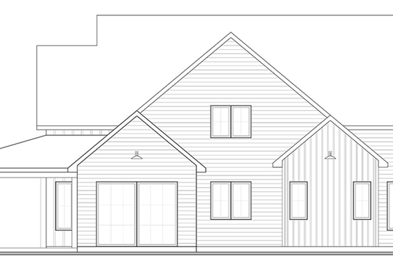 Architectural House Design - Exterior - Rear Elevation 1 for Country House Plan #23-2822 - 3 bed, 2.5 bath