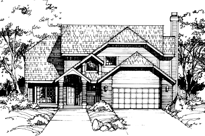 Dream House Plan - Exterior - Front Elevation 3 for Traditional House Plan #320-730 - 3 bed, 2.5 bath