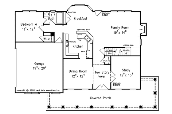 Floor Plan - Main Floor for Classical House Plan #927-865 - 4 bed, 3 bath